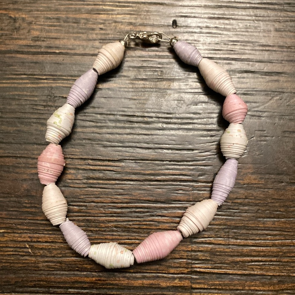Handmade bracelet withh handmade paper beads